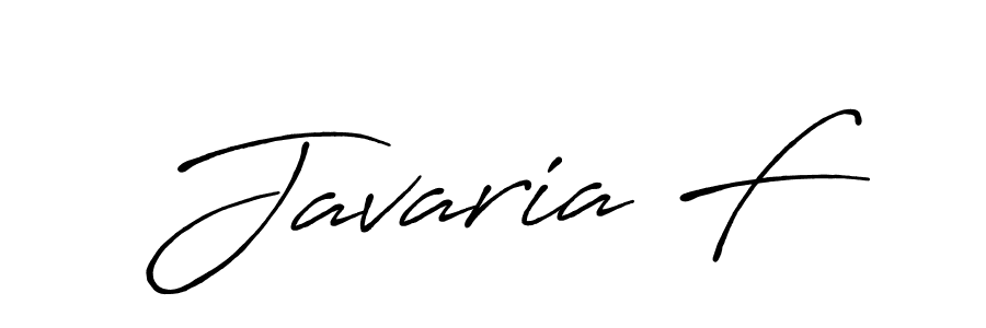 Javaria F stylish signature style. Best Handwritten Sign (Antro_Vectra_Bolder) for my name. Handwritten Signature Collection Ideas for my name Javaria F. Javaria F signature style 7 images and pictures png