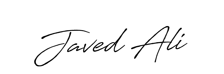 How to make Javed Ali name signature. Use Antro_Vectra_Bolder style for creating short signs online. This is the latest handwritten sign. Javed Ali signature style 7 images and pictures png