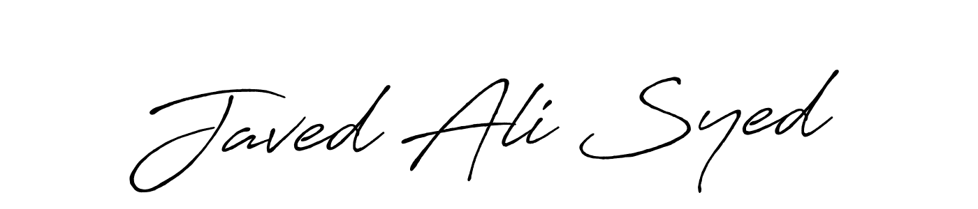 Also we have Javed Ali Syed name is the best signature style. Create professional handwritten signature collection using Antro_Vectra_Bolder autograph style. Javed Ali Syed signature style 7 images and pictures png