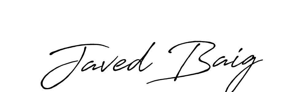 The best way (Antro_Vectra_Bolder) to make a short signature is to pick only two or three words in your name. The name Javed Baig include a total of six letters. For converting this name. Javed Baig signature style 7 images and pictures png