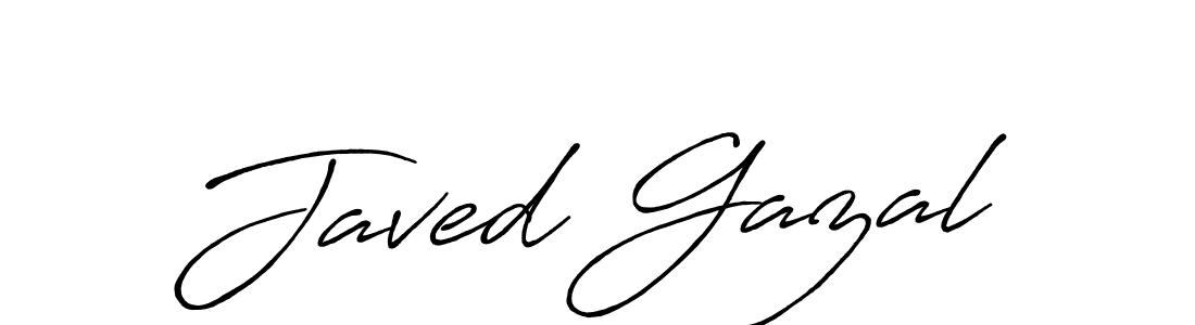 Create a beautiful signature design for name Javed Gazal. With this signature (Antro_Vectra_Bolder) fonts, you can make a handwritten signature for free. Javed Gazal signature style 7 images and pictures png