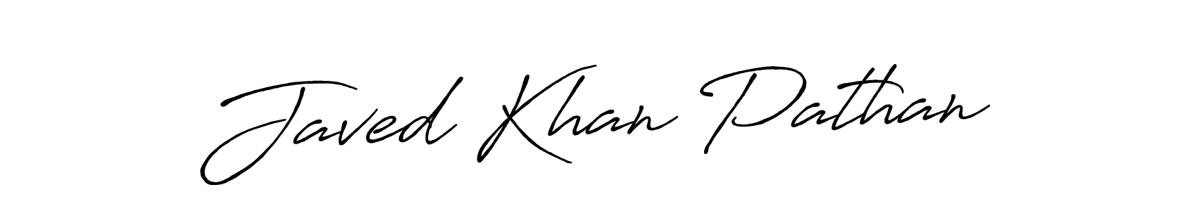 Create a beautiful signature design for name Javed Khan Pathan. With this signature (Antro_Vectra_Bolder) fonts, you can make a handwritten signature for free. Javed Khan Pathan signature style 7 images and pictures png