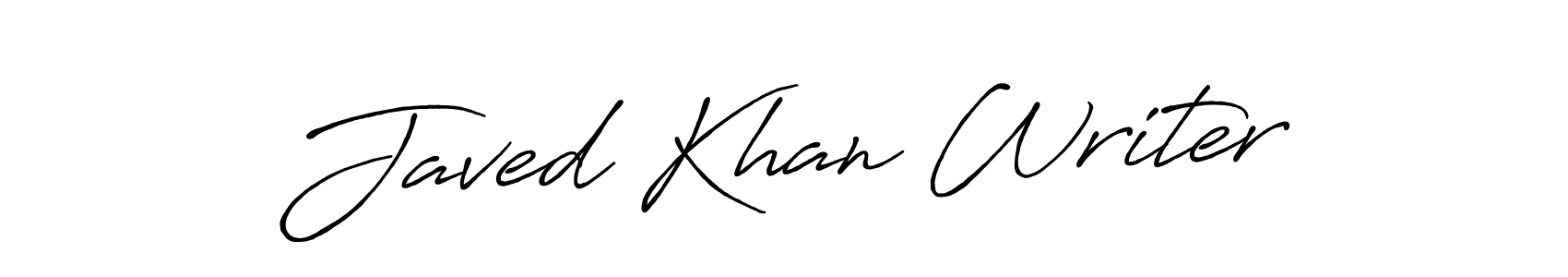 Make a beautiful signature design for name Javed Khan Writer. With this signature (Antro_Vectra_Bolder) style, you can create a handwritten signature for free. Javed Khan Writer signature style 7 images and pictures png