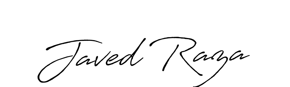 Make a beautiful signature design for name Javed Raza. With this signature (Antro_Vectra_Bolder) style, you can create a handwritten signature for free. Javed Raza signature style 7 images and pictures png