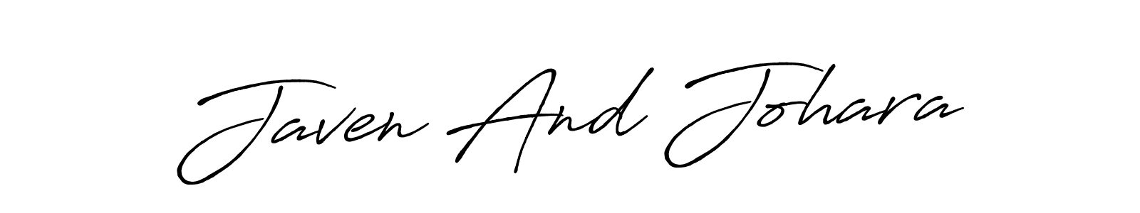 Antro_Vectra_Bolder is a professional signature style that is perfect for those who want to add a touch of class to their signature. It is also a great choice for those who want to make their signature more unique. Get Javen And Johara name to fancy signature for free. Javen And Johara signature style 7 images and pictures png