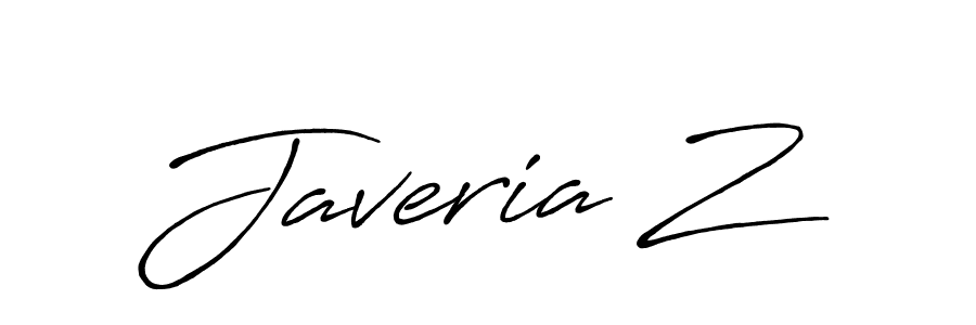 How to make Javeria Z signature? Antro_Vectra_Bolder is a professional autograph style. Create handwritten signature for Javeria Z name. Javeria Z signature style 7 images and pictures png