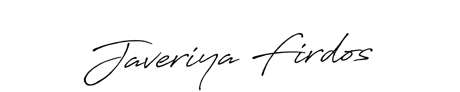 Javeriya Firdos stylish signature style. Best Handwritten Sign (Antro_Vectra_Bolder) for my name. Handwritten Signature Collection Ideas for my name Javeriya Firdos. Javeriya Firdos signature style 7 images and pictures png