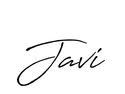 Design your own signature with our free online signature maker. With this signature software, you can create a handwritten (Antro_Vectra_Bolder) signature for name Javi. Javi signature style 7 images and pictures png