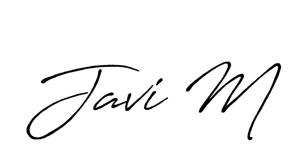 Javi M stylish signature style. Best Handwritten Sign (Antro_Vectra_Bolder) for my name. Handwritten Signature Collection Ideas for my name Javi M. Javi M signature style 7 images and pictures png