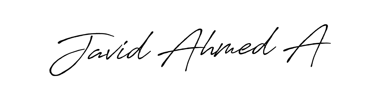 Antro_Vectra_Bolder is a professional signature style that is perfect for those who want to add a touch of class to their signature. It is also a great choice for those who want to make their signature more unique. Get Javid Ahmed A name to fancy signature for free. Javid Ahmed A signature style 7 images and pictures png