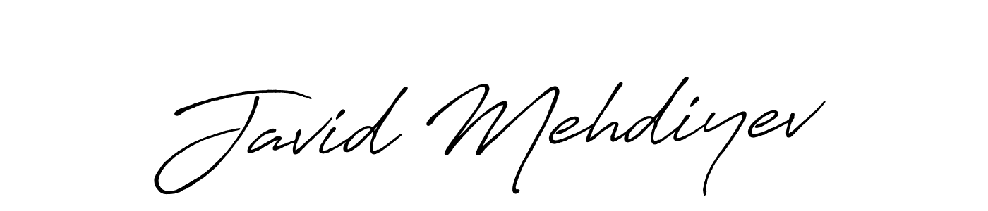 Make a beautiful signature design for name Javid Mehdiyev. With this signature (Antro_Vectra_Bolder) style, you can create a handwritten signature for free. Javid Mehdiyev signature style 7 images and pictures png