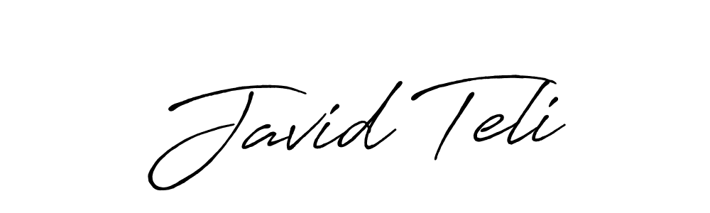 Similarly Antro_Vectra_Bolder is the best handwritten signature design. Signature creator online .You can use it as an online autograph creator for name Javid Teli. Javid Teli signature style 7 images and pictures png
