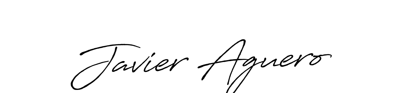 How to make Javier Aguero name signature. Use Antro_Vectra_Bolder style for creating short signs online. This is the latest handwritten sign. Javier Aguero signature style 7 images and pictures png
