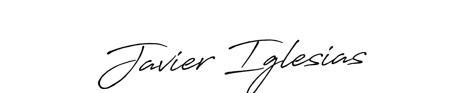 Make a beautiful signature design for name Javier Iglesias. With this signature (Antro_Vectra_Bolder) style, you can create a handwritten signature for free. Javier Iglesias signature style 7 images and pictures png