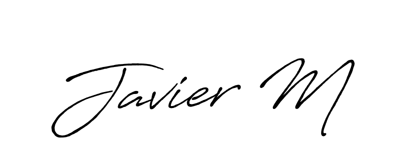 How to make Javier M signature? Antro_Vectra_Bolder is a professional autograph style. Create handwritten signature for Javier M name. Javier M signature style 7 images and pictures png