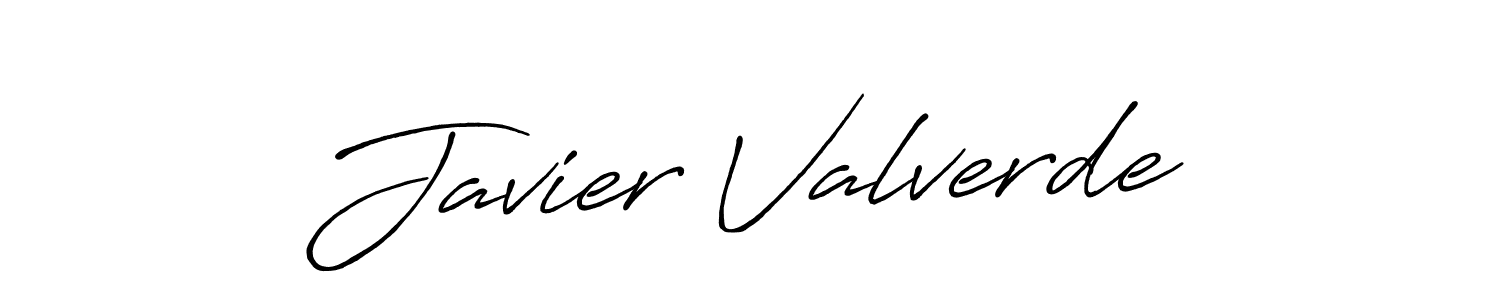 Javier Valverde stylish signature style. Best Handwritten Sign (Antro_Vectra_Bolder) for my name. Handwritten Signature Collection Ideas for my name Javier Valverde. Javier Valverde signature style 7 images and pictures png