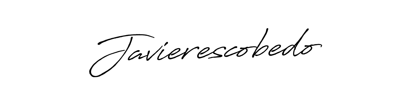 How to make Javierescobedo signature? Antro_Vectra_Bolder is a professional autograph style. Create handwritten signature for Javierescobedo name. Javierescobedo signature style 7 images and pictures png