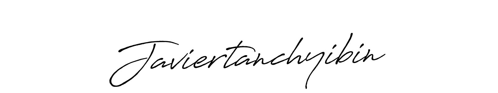 Make a beautiful signature design for name Javiertanchyibin. With this signature (Antro_Vectra_Bolder) style, you can create a handwritten signature for free. Javiertanchyibin signature style 7 images and pictures png