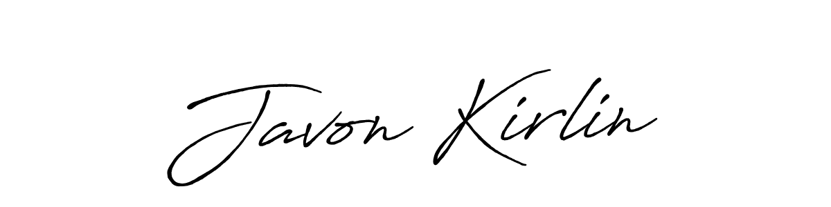 Design your own signature with our free online signature maker. With this signature software, you can create a handwritten (Antro_Vectra_Bolder) signature for name Javon Kirlin. Javon Kirlin signature style 7 images and pictures png