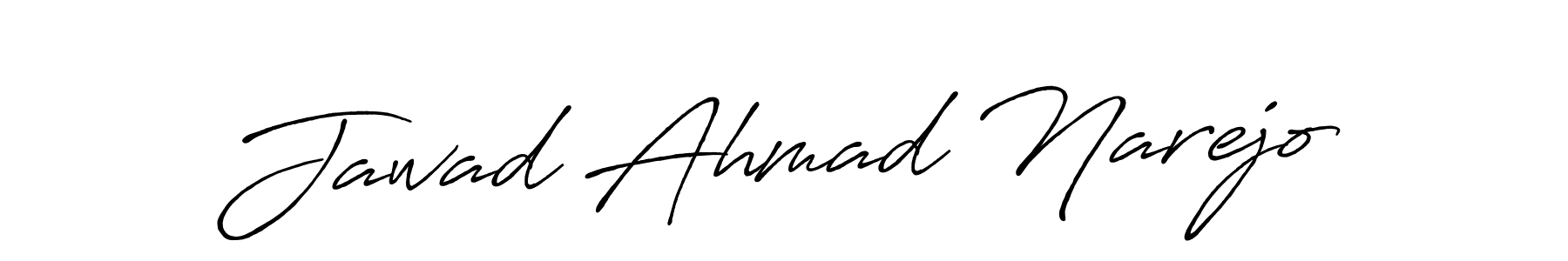 You should practise on your own different ways (Antro_Vectra_Bolder) to write your name (Jawad Ahmad Narejo) in signature. don't let someone else do it for you. Jawad Ahmad Narejo signature style 7 images and pictures png