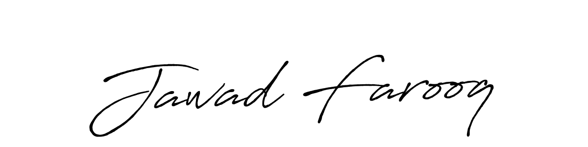 Create a beautiful signature design for name Jawad Farooq. With this signature (Antro_Vectra_Bolder) fonts, you can make a handwritten signature for free. Jawad Farooq signature style 7 images and pictures png