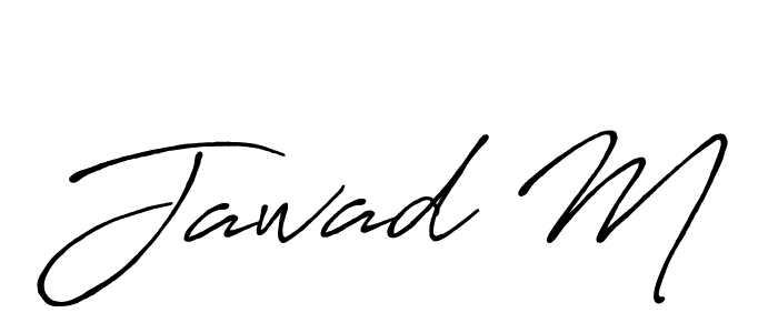 Create a beautiful signature design for name Jawad M. With this signature (Antro_Vectra_Bolder) fonts, you can make a handwritten signature for free. Jawad M signature style 7 images and pictures png