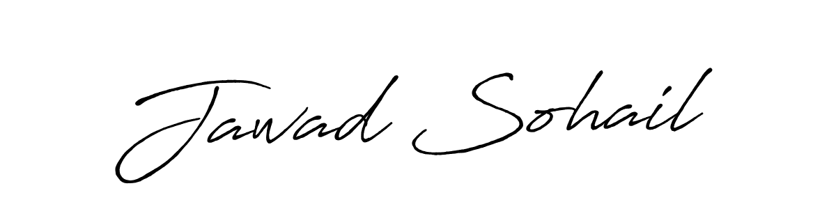 How to make Jawad Sohail name signature. Use Antro_Vectra_Bolder style for creating short signs online. This is the latest handwritten sign. Jawad Sohail signature style 7 images and pictures png