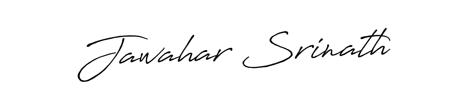 Create a beautiful signature design for name Jawahar Srinath. With this signature (Antro_Vectra_Bolder) fonts, you can make a handwritten signature for free. Jawahar Srinath signature style 7 images and pictures png