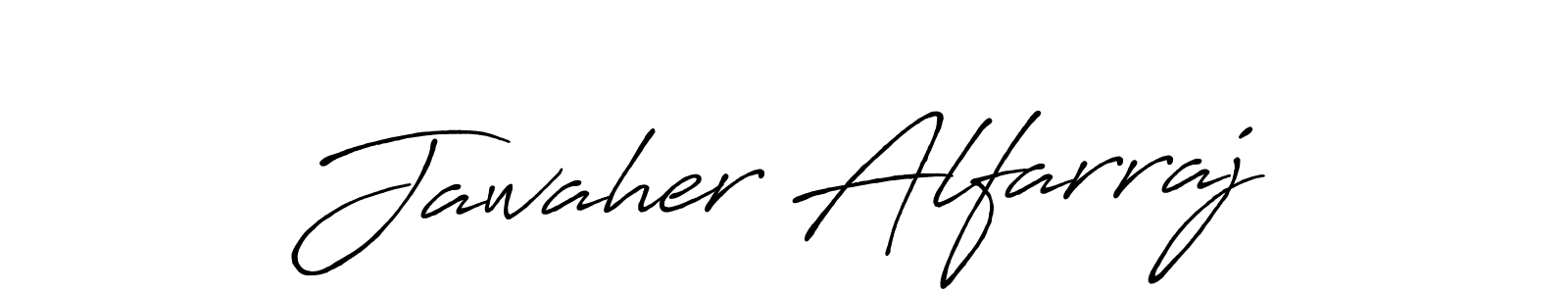 Jawaher Alfarraj stylish signature style. Best Handwritten Sign (Antro_Vectra_Bolder) for my name. Handwritten Signature Collection Ideas for my name Jawaher Alfarraj. Jawaher Alfarraj signature style 7 images and pictures png