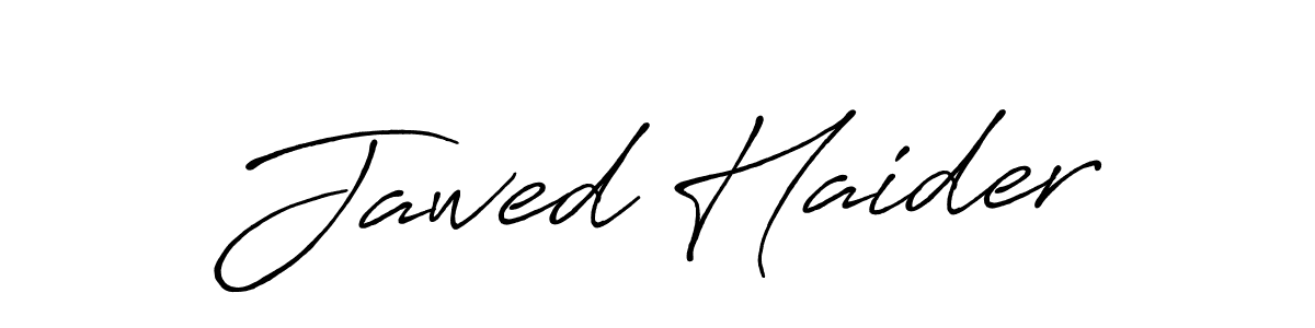 Design your own signature with our free online signature maker. With this signature software, you can create a handwritten (Antro_Vectra_Bolder) signature for name Jawed Haider. Jawed Haider signature style 7 images and pictures png