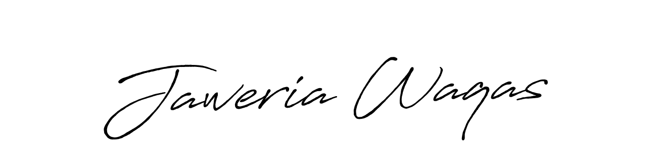 Use a signature maker to create a handwritten signature online. With this signature software, you can design (Antro_Vectra_Bolder) your own signature for name Jaweria Waqas. Jaweria Waqas signature style 7 images and pictures png