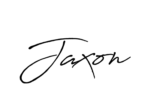 Use a signature maker to create a handwritten signature online. With this signature software, you can design (Antro_Vectra_Bolder) your own signature for name Jaxon. Jaxon signature style 7 images and pictures png