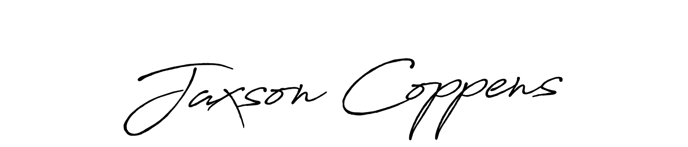 How to make Jaxson Coppens name signature. Use Antro_Vectra_Bolder style for creating short signs online. This is the latest handwritten sign. Jaxson Coppens signature style 7 images and pictures png