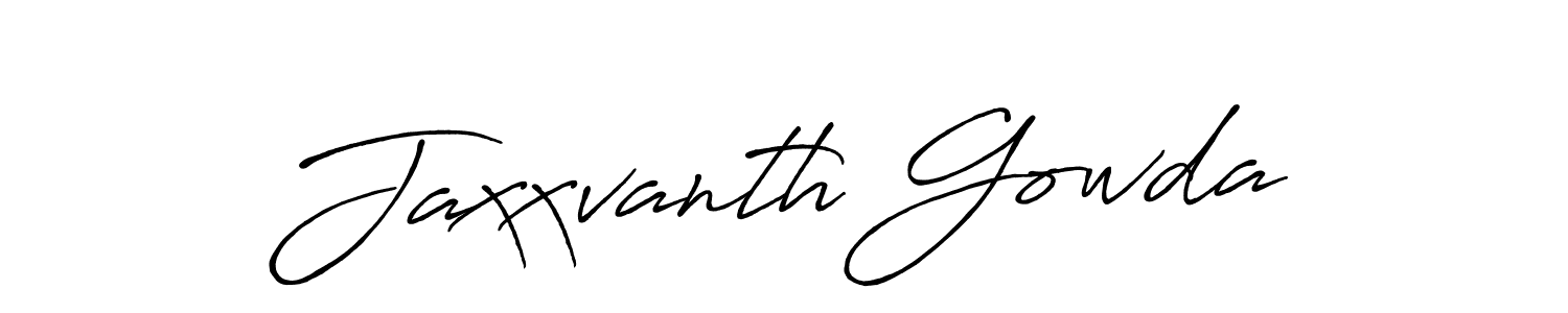 How to make Jaxxvanth Gowda name signature. Use Antro_Vectra_Bolder style for creating short signs online. This is the latest handwritten sign. Jaxxvanth Gowda signature style 7 images and pictures png
