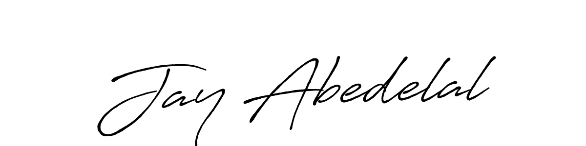 Create a beautiful signature design for name Jay Abedelal. With this signature (Antro_Vectra_Bolder) fonts, you can make a handwritten signature for free. Jay Abedelal signature style 7 images and pictures png
