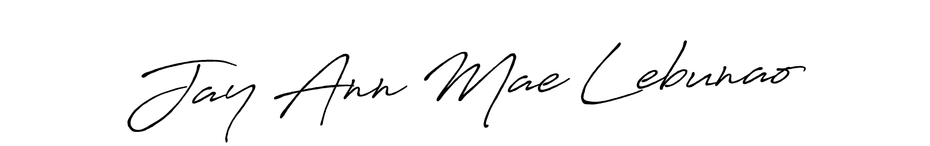 Use a signature maker to create a handwritten signature online. With this signature software, you can design (Antro_Vectra_Bolder) your own signature for name Jay Ann Mae Lebunao. Jay Ann Mae Lebunao signature style 7 images and pictures png