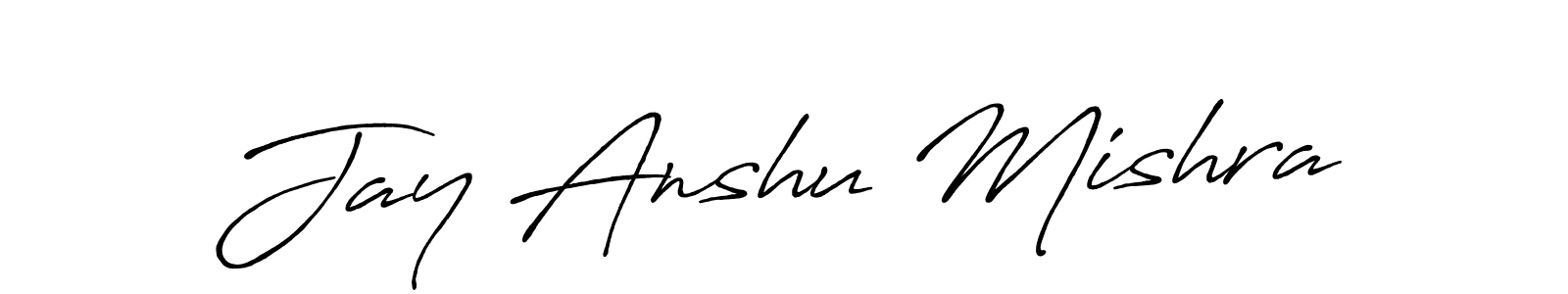 It looks lik you need a new signature style for name Jay Anshu Mishra. Design unique handwritten (Antro_Vectra_Bolder) signature with our free signature maker in just a few clicks. Jay Anshu Mishra signature style 7 images and pictures png