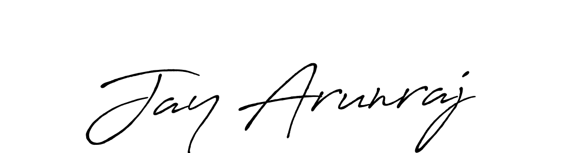 Use a signature maker to create a handwritten signature online. With this signature software, you can design (Antro_Vectra_Bolder) your own signature for name Jay Arunraj. Jay Arunraj signature style 7 images and pictures png