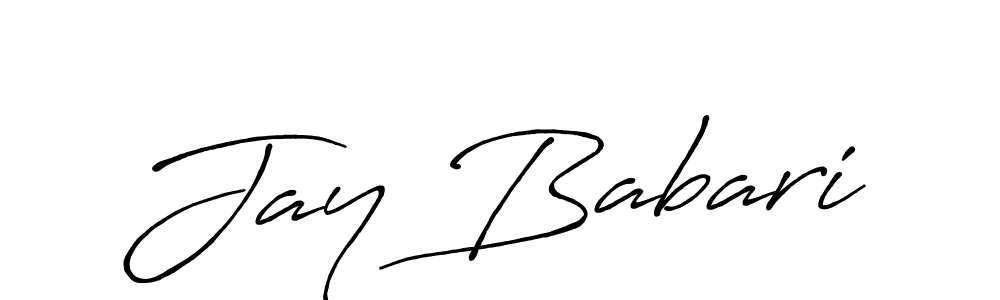 Also we have Jay Babari name is the best signature style. Create professional handwritten signature collection using Antro_Vectra_Bolder autograph style. Jay Babari signature style 7 images and pictures png