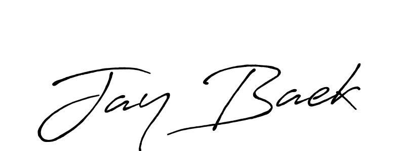 Create a beautiful signature design for name Jay Baek. With this signature (Antro_Vectra_Bolder) fonts, you can make a handwritten signature for free. Jay Baek signature style 7 images and pictures png