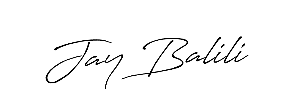 You should practise on your own different ways (Antro_Vectra_Bolder) to write your name (Jay Balili) in signature. don't let someone else do it for you. Jay Balili signature style 7 images and pictures png