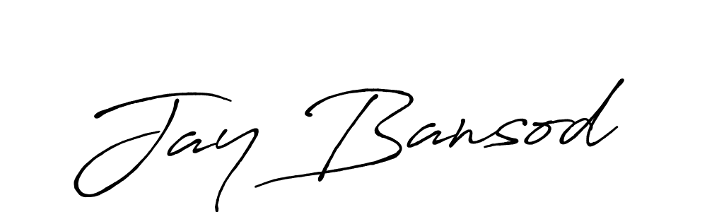 Use a signature maker to create a handwritten signature online. With this signature software, you can design (Antro_Vectra_Bolder) your own signature for name Jay Bansod. Jay Bansod signature style 7 images and pictures png