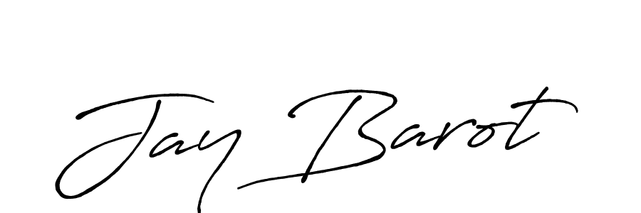 Make a beautiful signature design for name Jay Barot. With this signature (Antro_Vectra_Bolder) style, you can create a handwritten signature for free. Jay Barot signature style 7 images and pictures png