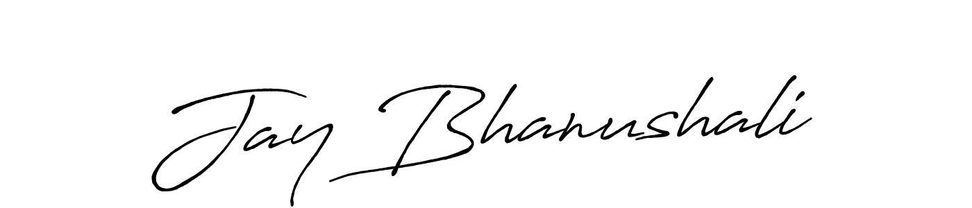 How to make Jay Bhanushali signature? Antro_Vectra_Bolder is a professional autograph style. Create handwritten signature for Jay Bhanushali name. Jay Bhanushali signature style 7 images and pictures png