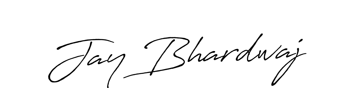 How to make Jay Bhardwaj name signature. Use Antro_Vectra_Bolder style for creating short signs online. This is the latest handwritten sign. Jay Bhardwaj signature style 7 images and pictures png