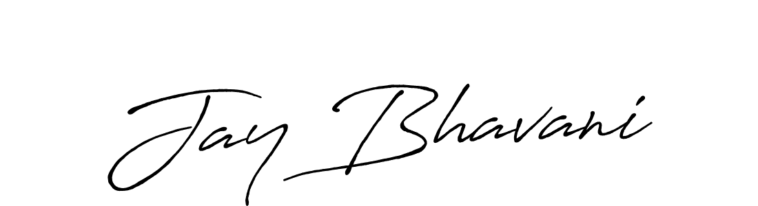 Jay Bhavani stylish signature style. Best Handwritten Sign (Antro_Vectra_Bolder) for my name. Handwritten Signature Collection Ideas for my name Jay Bhavani. Jay Bhavani signature style 7 images and pictures png