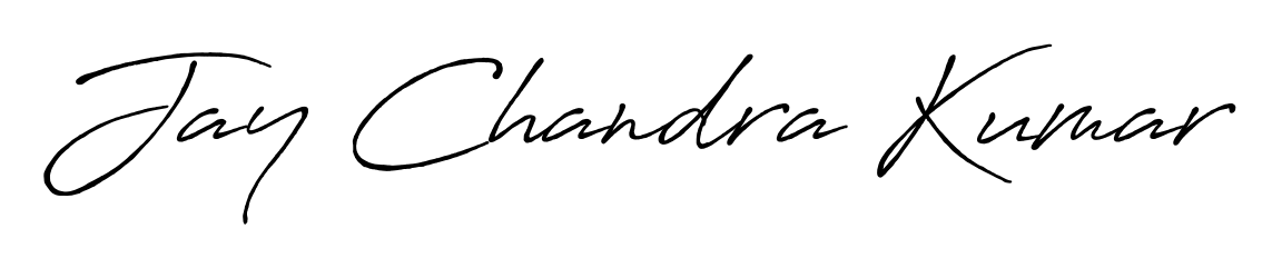 An effortless, minimalist signature concept for Jay Chandra Kumar using Antro_Vectra_Bolder design. Clean lines that look great on any document. Jay Chandra Kumar signature style 7 images and pictures png