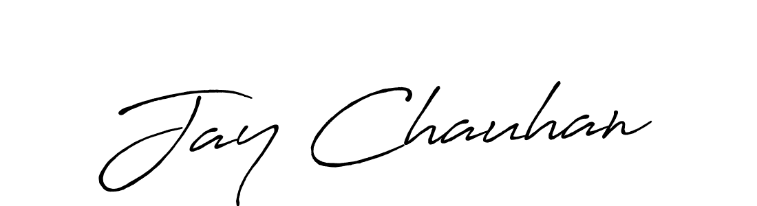 Make a beautiful signature design for name Jay Chauhan. With this signature (Antro_Vectra_Bolder) style, you can create a handwritten signature for free. Jay Chauhan signature style 7 images and pictures png