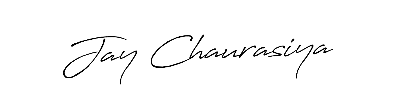 Jay Chaurasiya stylish signature style. Best Handwritten Sign (Antro_Vectra_Bolder) for my name. Handwritten Signature Collection Ideas for my name Jay Chaurasiya. Jay Chaurasiya signature style 7 images and pictures png