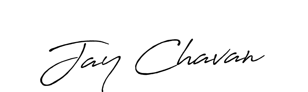 Make a beautiful signature design for name Jay Chavan. With this signature (Antro_Vectra_Bolder) style, you can create a handwritten signature for free. Jay Chavan signature style 7 images and pictures png